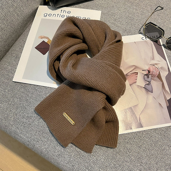 Cashmere wool scarf, knitted, 160x30cm