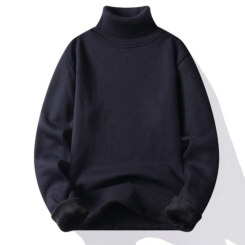 Men's turtleneck sweater, lined, slim fit