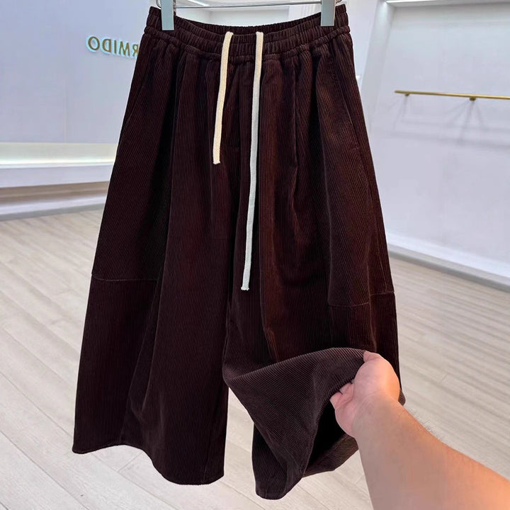Women's Corduroy Pants in Retro Style, Harem Cut