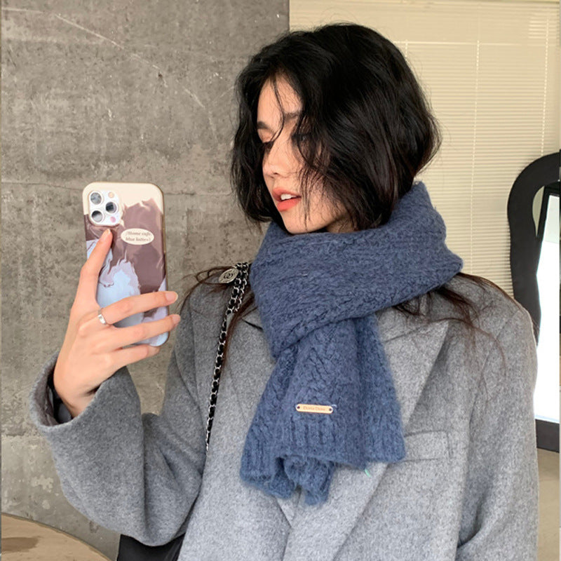 Thicker alpaca wool blend scarf