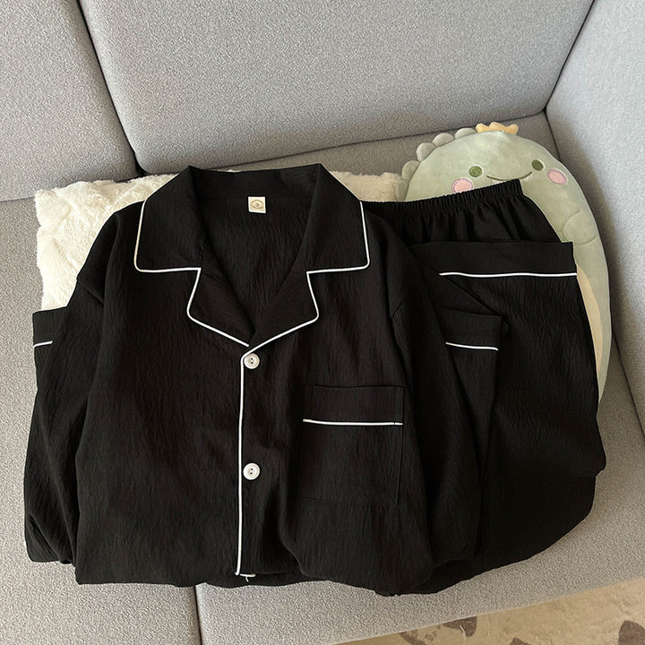Men's pajama set made of cotton muslin