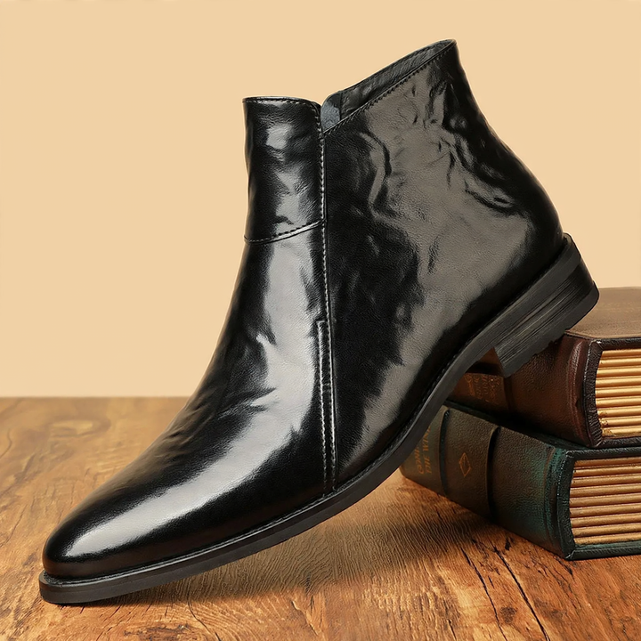 Men's leather Chelsea boots, pointed