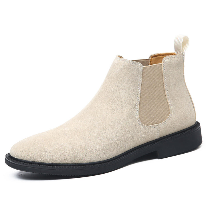 Men's Chelsea boots made of genuine leather, lined
