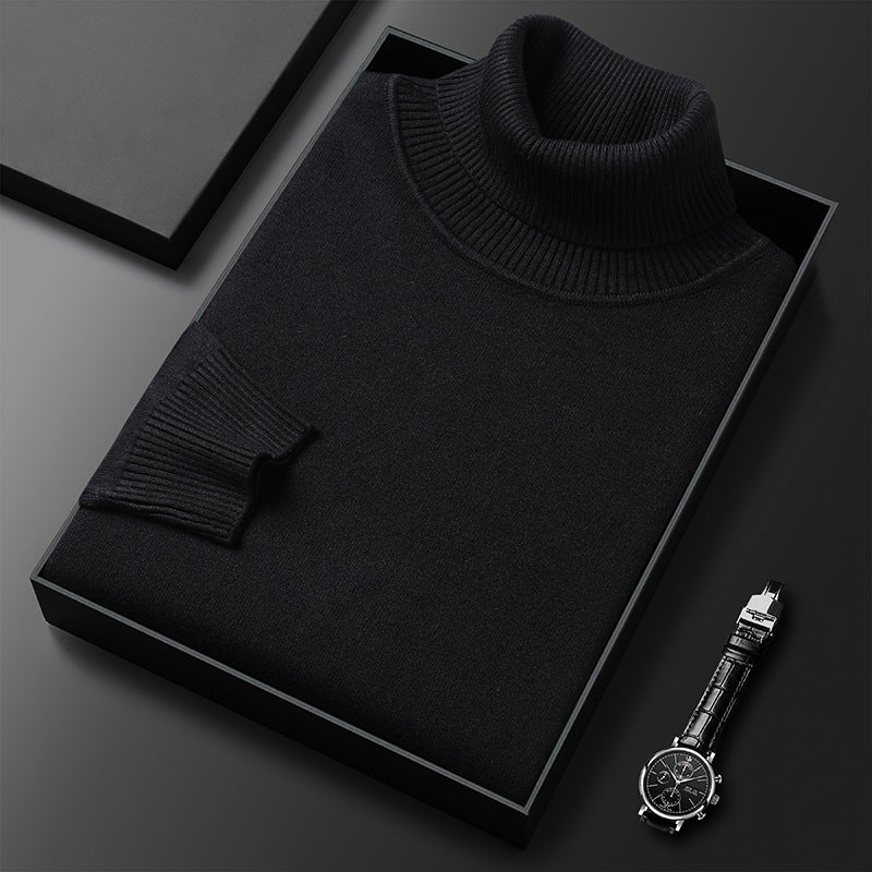 Men's turtleneck sweater, stretchy and body-hugging
