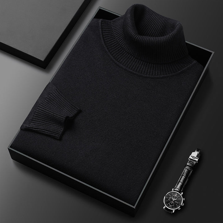 Men's turtleneck sweater, stretchy and body-hugging