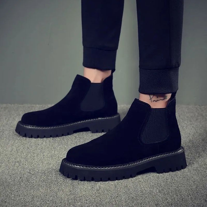 Men's Chelsea Boots, Suede Look, Insulated