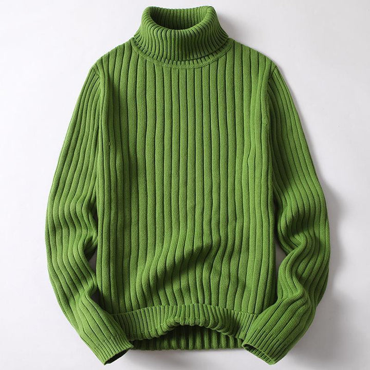 Men's turtleneck sweater, slim fit, lined