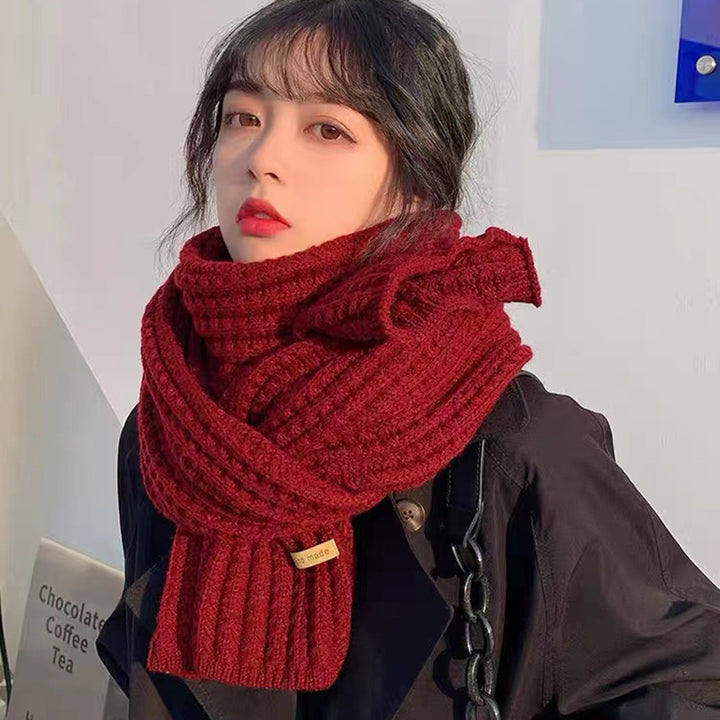 Warmer knit scarf for winter