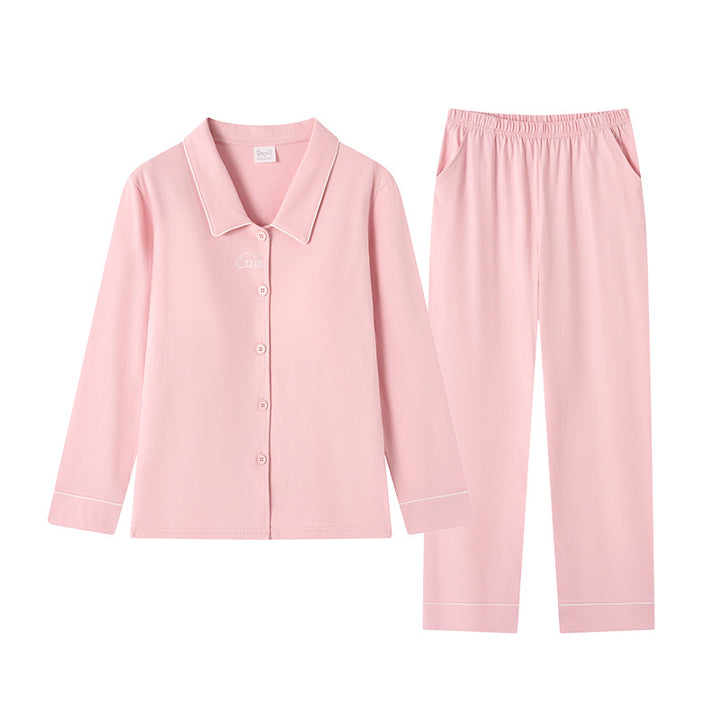 Pair-Pajama-Set, cotton knit, with breast padding