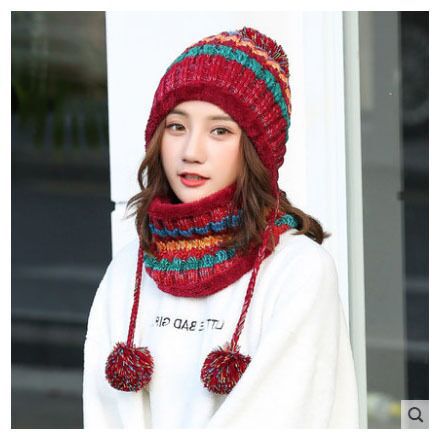 Knitted hat and scarf set
