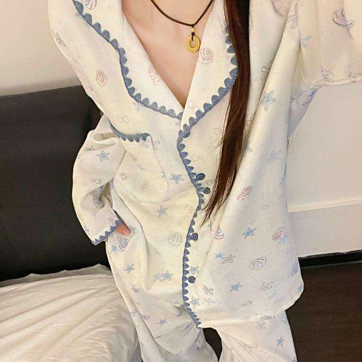 Women's Pajama Set, long-sleeved, for Spring and Autumn
