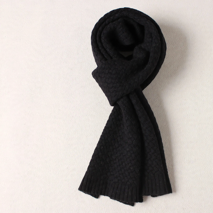 Knitted scarf made of pure merino wool, 185 cm