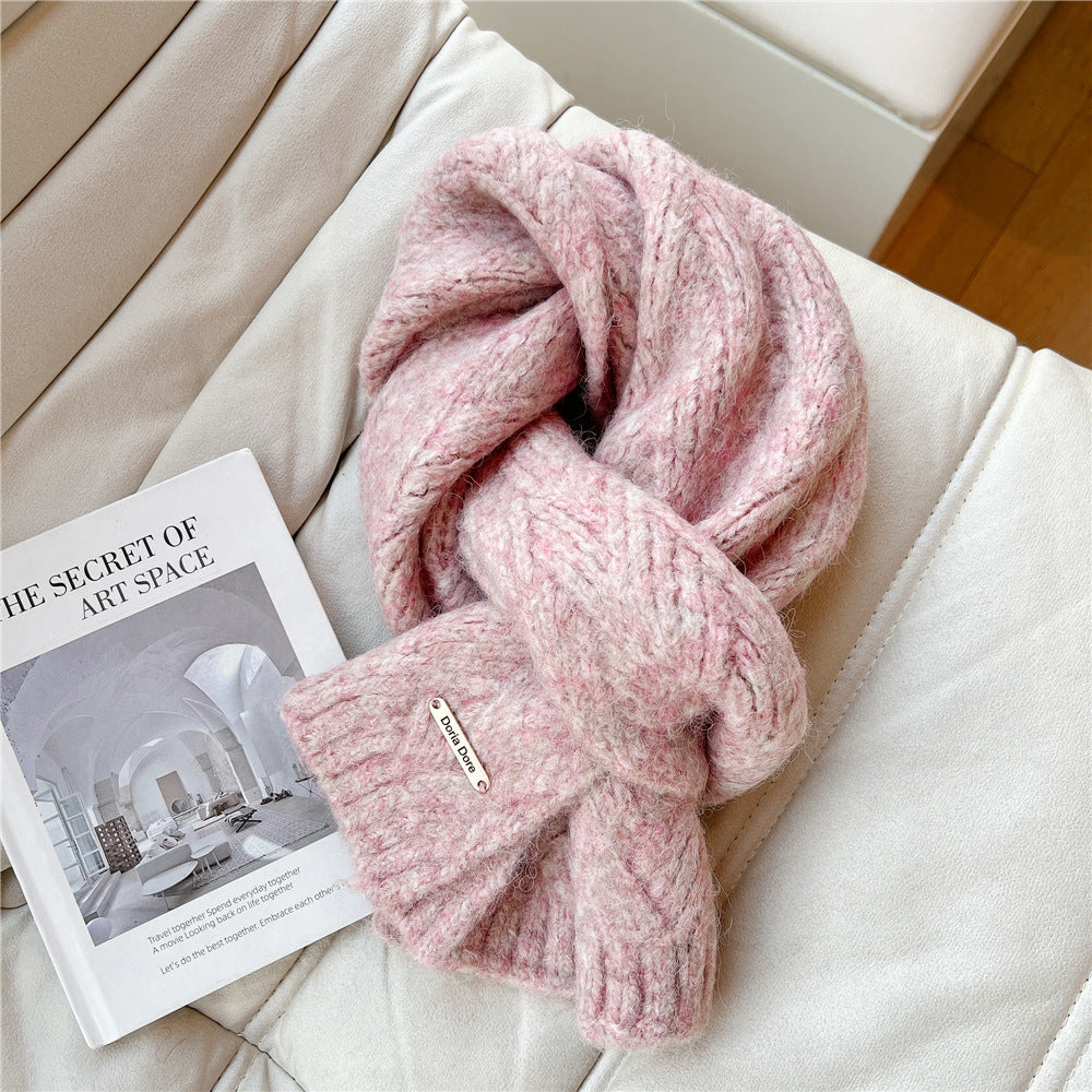 Alpaca wool blend knitted scarf