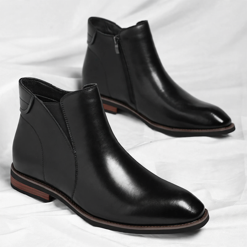 Padded Chelsea boots with zipper