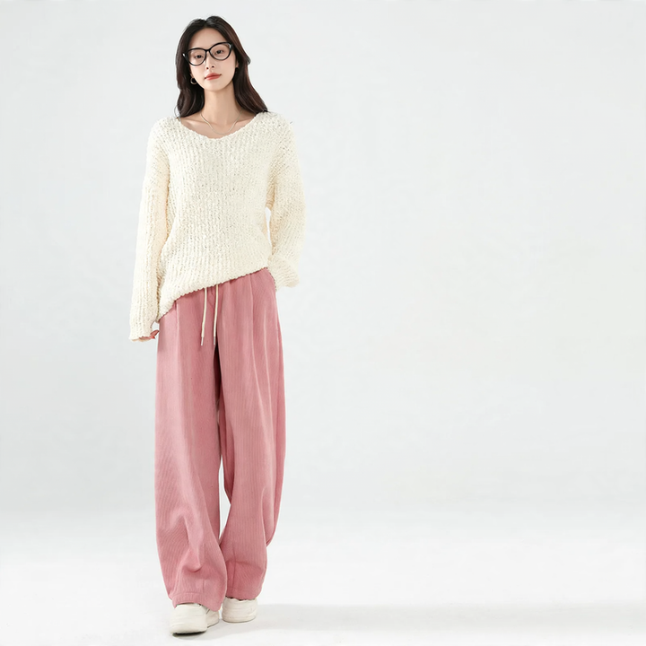 Padded corduroy leisure trousers