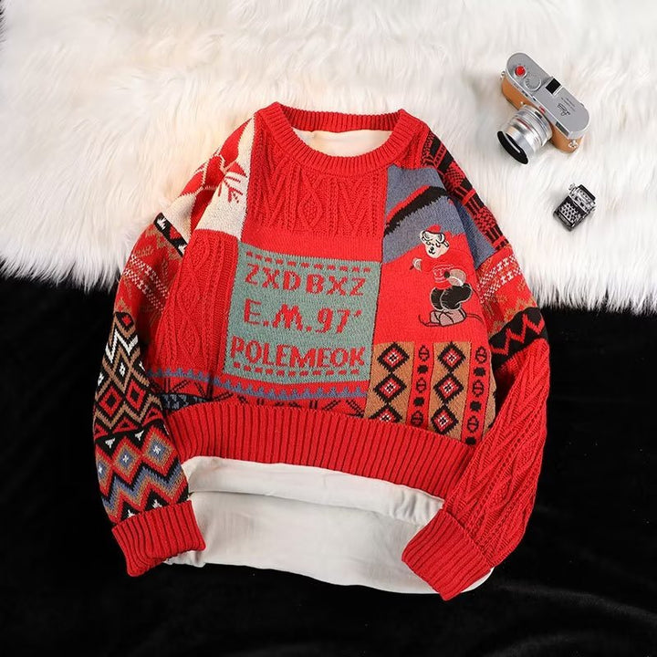 Warmer knitted sweater with turtleneck