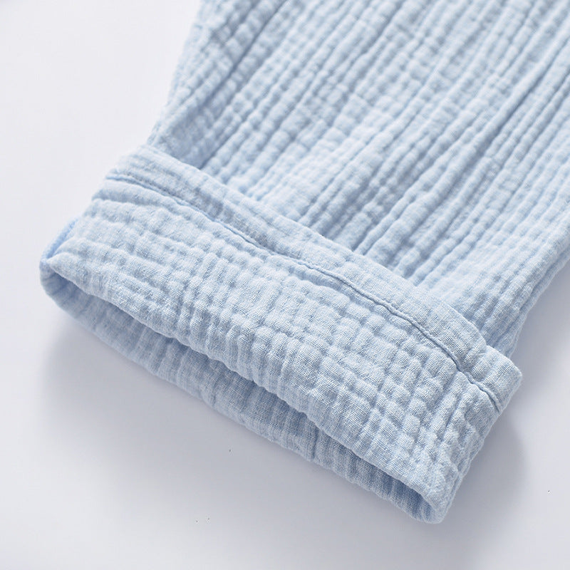 Japanese cotton pajama made of three-layer gauze