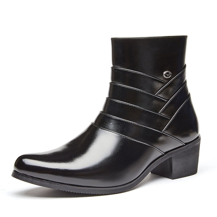 Men's Chelsea boots with subtle elevation