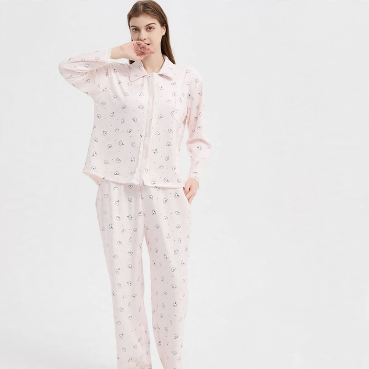 Warmer coral fleece pajama for women, plus sizes