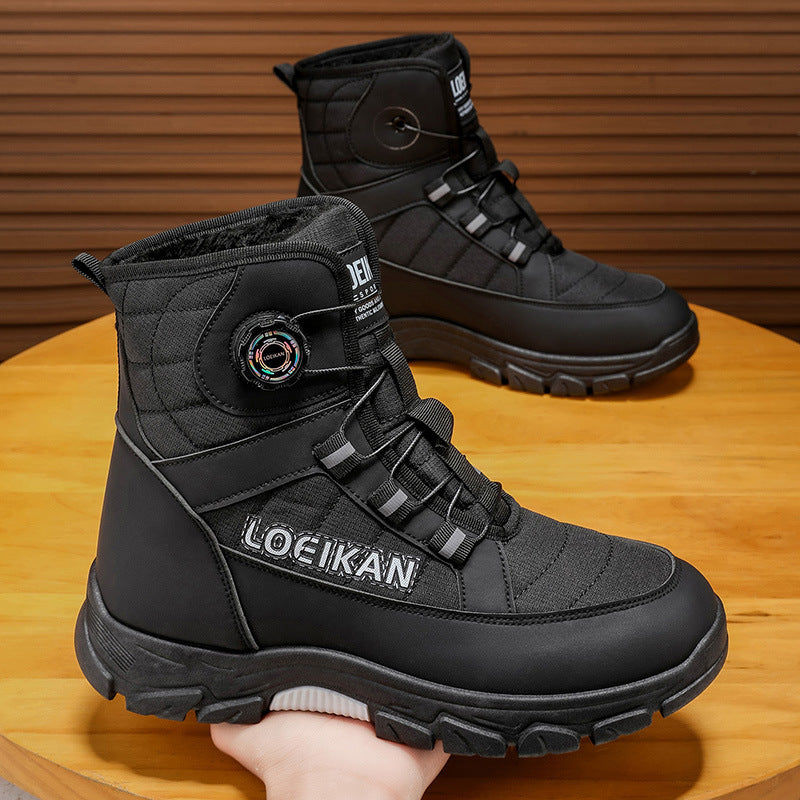 Padded men's winter boots, large sizes