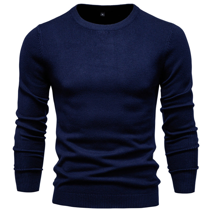 Men's turtleneck sweater, solid color, casual