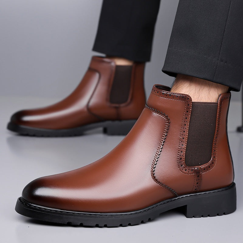 Elegant men's Chelsea boots, business