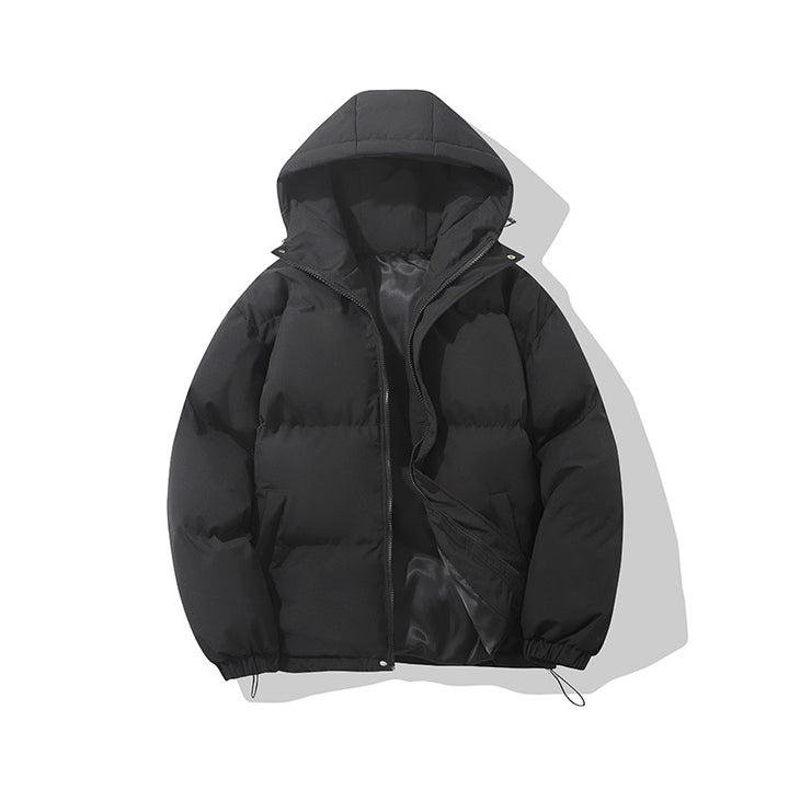Men's padded jacket with hood, lined, windproof
