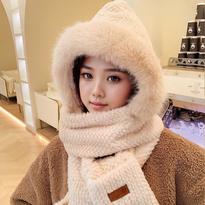 Plush Set: Hat, Scarf and Gloves in One