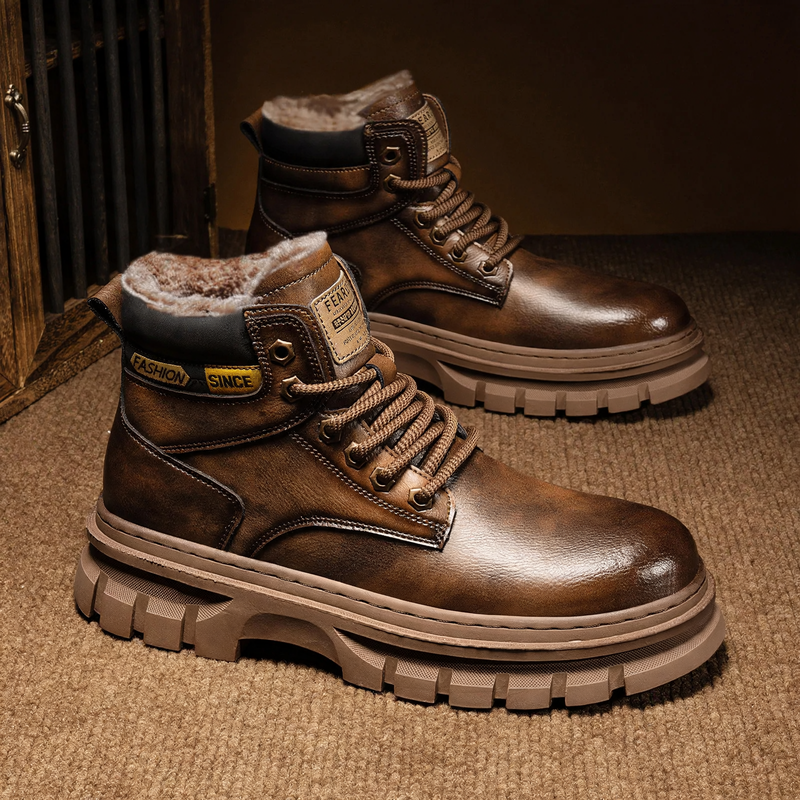 Men's work boots in British style, non-slip