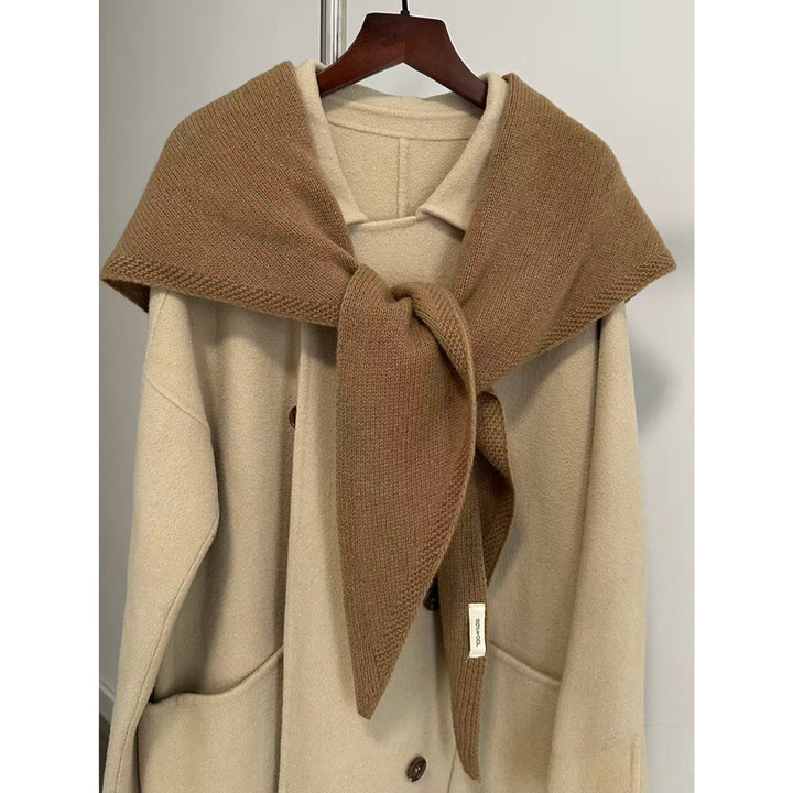Triangle scarf made of wool and cashmere