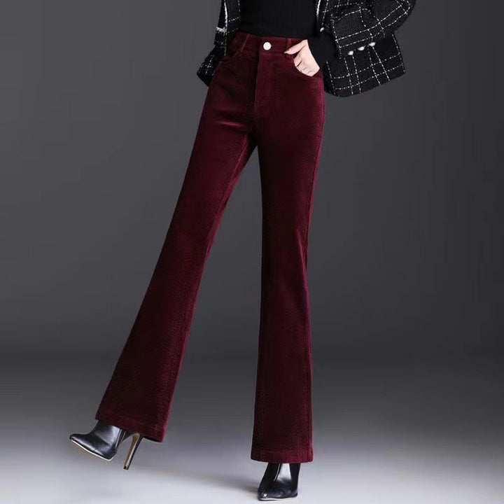 Women's corduroy pants, slightly flared