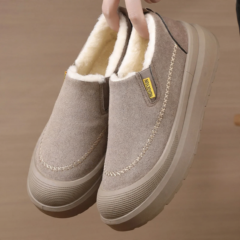 Padded men's winter boots, non-slip