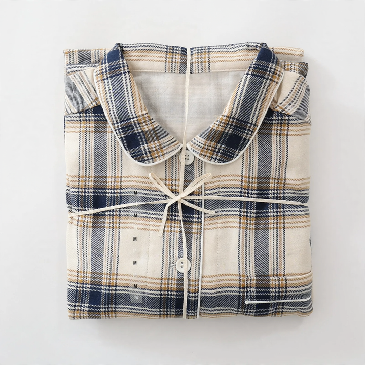 Cotton Pajamas, Flannel, Long Sleeve, Ladies & Gentlemen