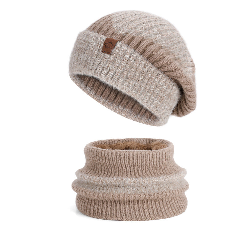 Knit beanie and loop scarf set