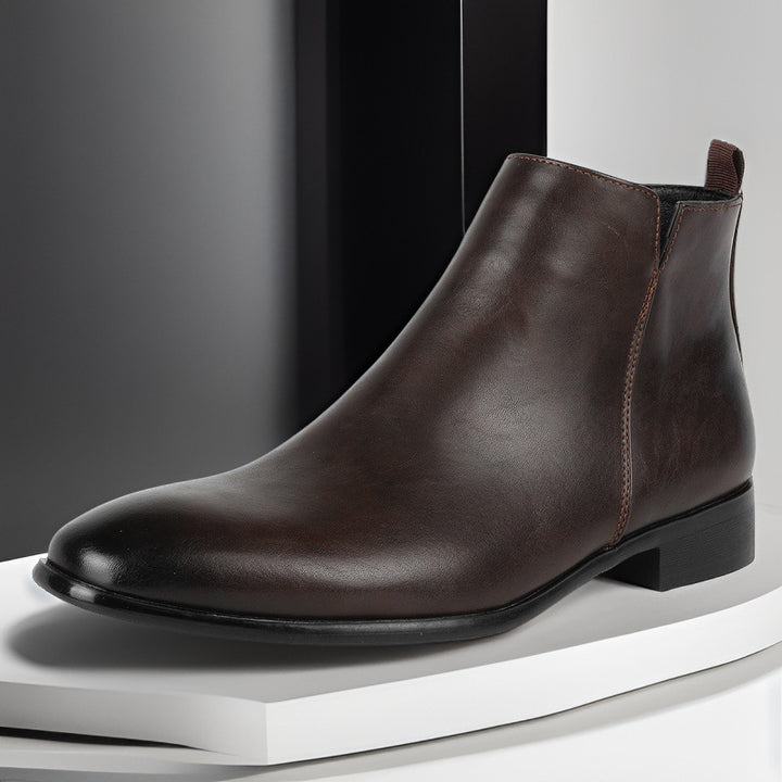 Men's Chelsea Boots with Side Zipper