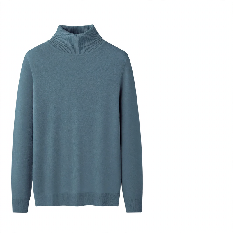 Men's turtleneck sweater, lined, modal blend, 350g