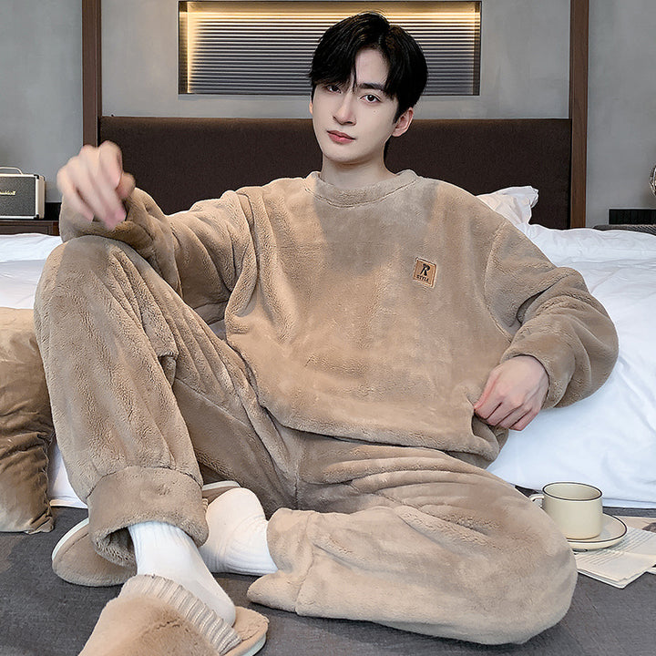 Men's Pajama Set, Coral Fleece, warm and breathable