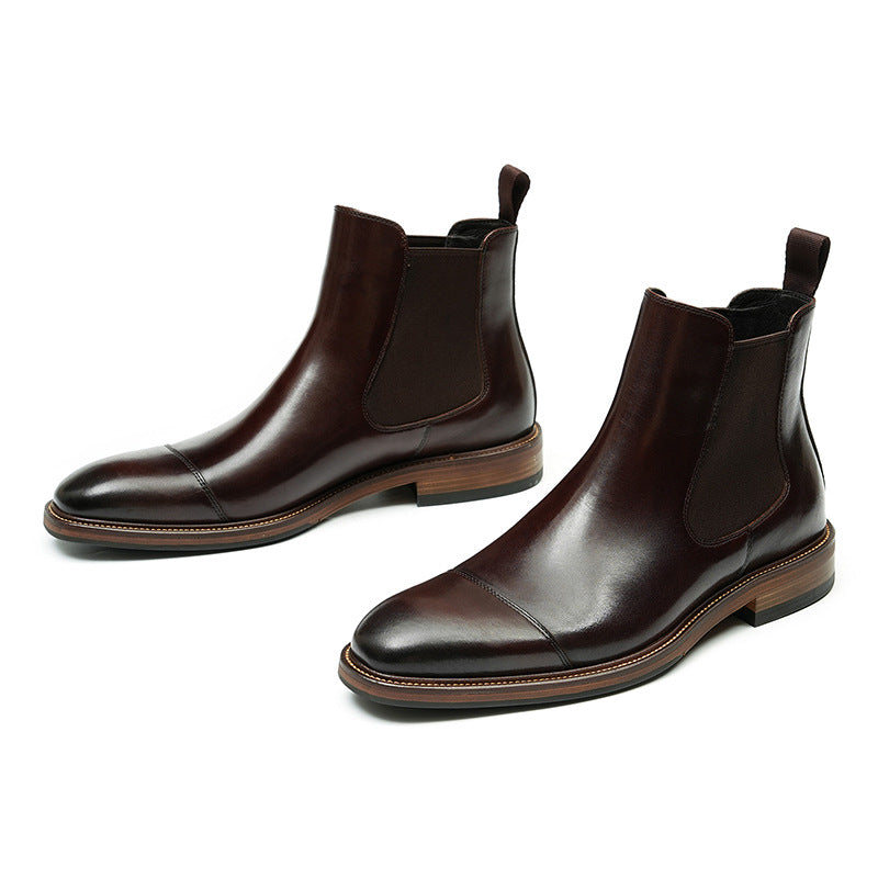 Handcrafted Fashion Men's Chelsea Boots made of Genuine Leather