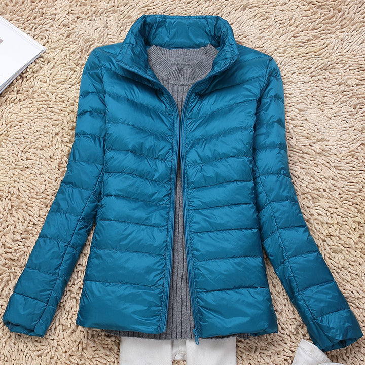Women's Down Jacket, lightweight, Stand-up Collar