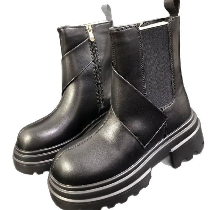 Men's Chelsea boots, padded, with platform