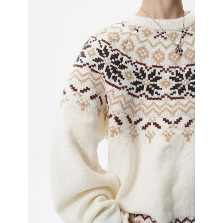 Fair Isle Knit Sweater for Men, Christmas Design