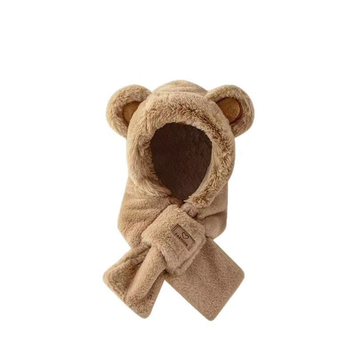 Cozy hooded hat with integrated scarf