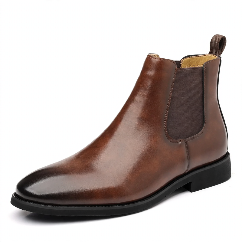 Men's Chelsea Boots, Vintage Style, Block Heel