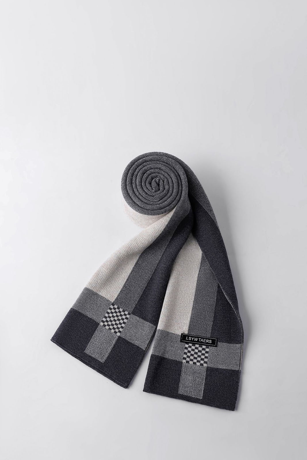 Men's Knit Scarf, 195x28cm