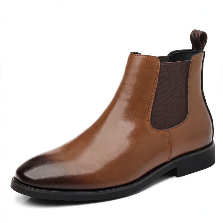 Men's Chelsea Boots, Vintage Style, Block Heel