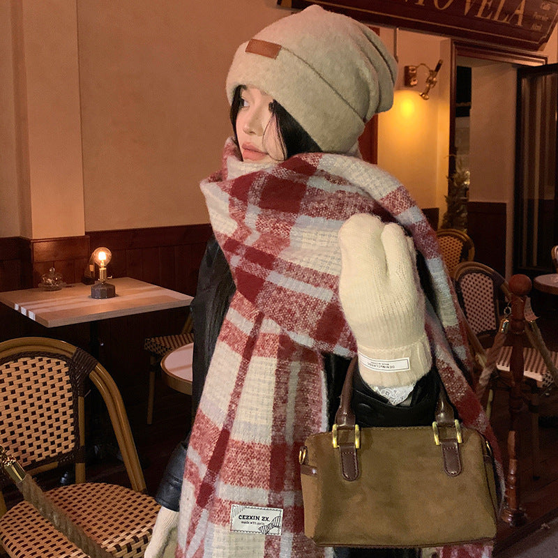 Knitted scarf in Korean style, 200x60 cm
