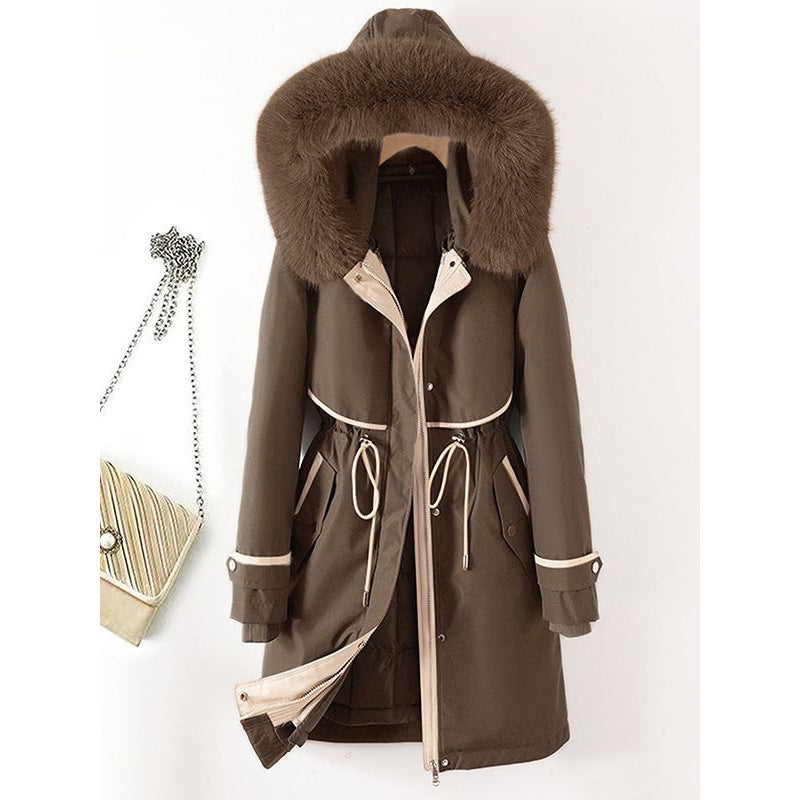 Women's parka, mid-length, with removable inner lining