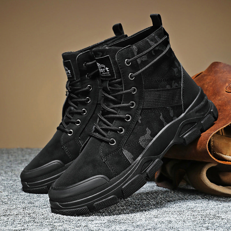 Men's Work Boots, Camouflage, Slip-resistant, Durable