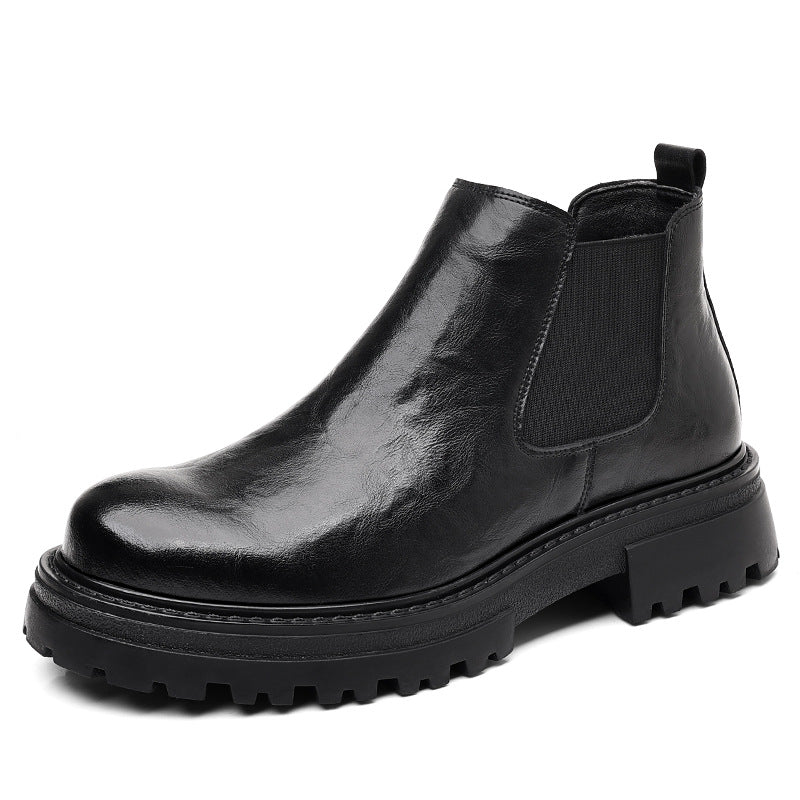 Men's Chelsea boots, lined, non-slip, synthetic leather