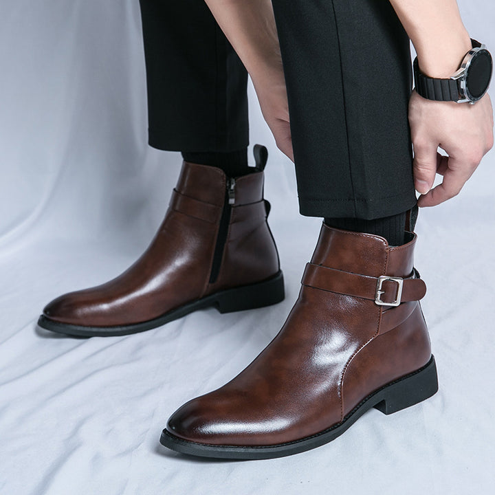 Men's ankle boots with zipper